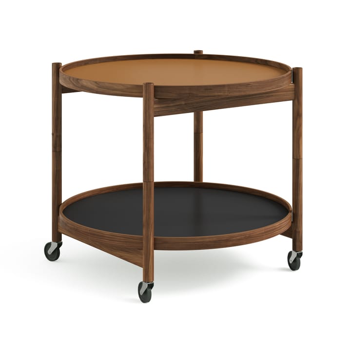 Bølling Tray Table model 60 rullebord - clay, oljet valnøttstativ - Brdr. Krüger