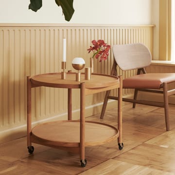 Bølling Tray Table model 60 rullebord - clay, sortlakkert eikestativ - Brdr. Krüger