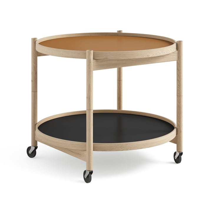 Bølling Tray Table model 60 rullebord - clay, ubehandlet eikestativ - Brdr. Krüger