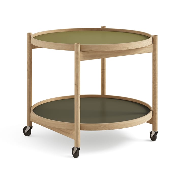 Bølling Tray Table model 60 rullebord - leaf, oljet eikestativ - Brdr. Krüger