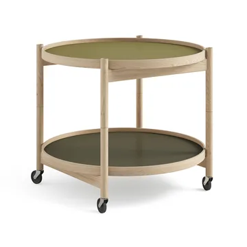 Bølling Tray Table model 60 rullebord - leaf, ubehandlet eikestativ - Brdr. Krüger