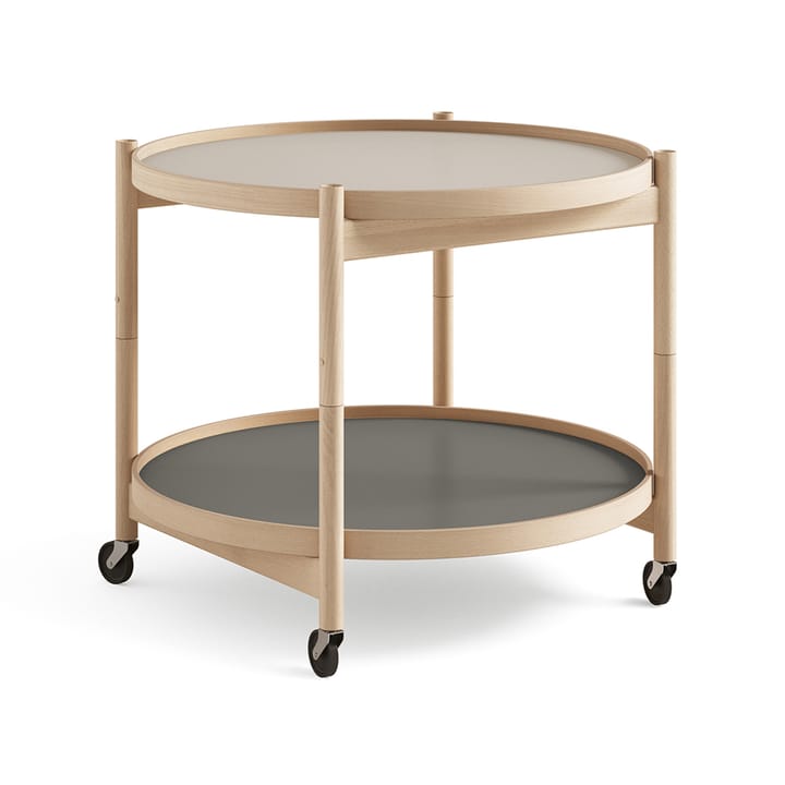 Bølling Tray Table model 60 rullebord - stone, oljet bøkestativ - Brdr. Krüger