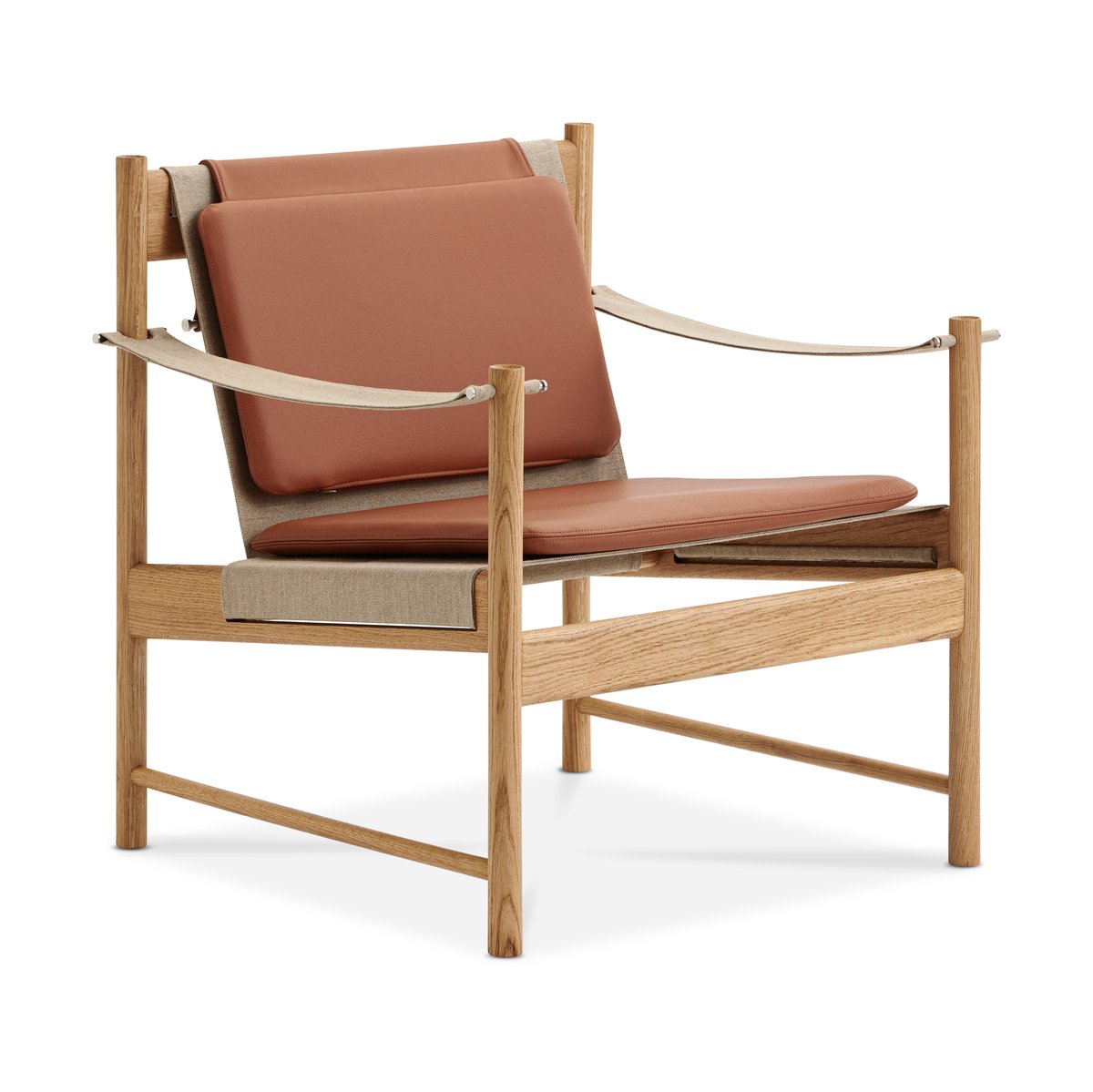 Brdr. Krüger HB loungestol Oljet eik-skinn Brandy | Skandinavisk Design | Lenestoler & Fotskamler | Brun