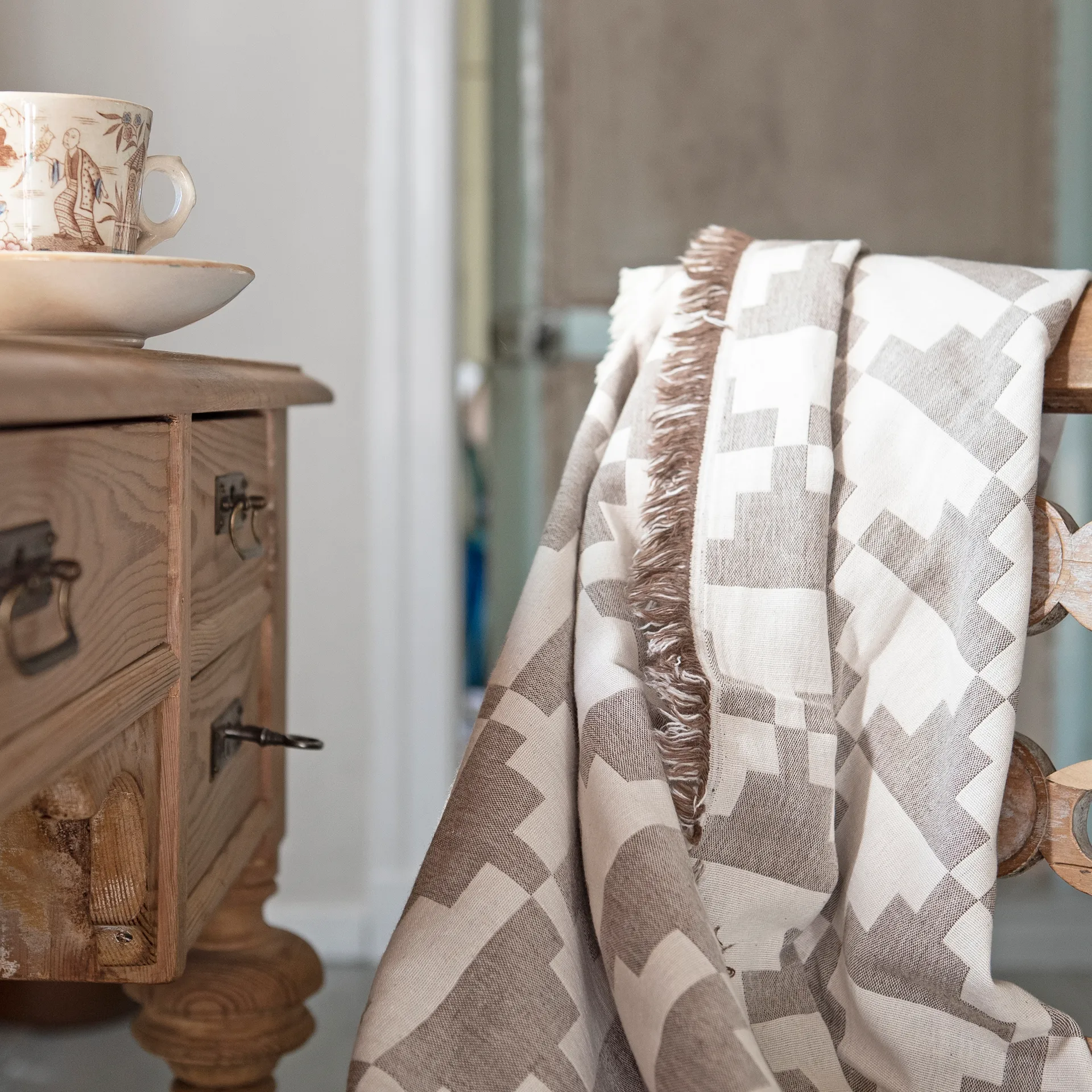 Confect bomullspledd, Cacao (brun) Brita Sweden