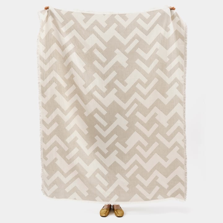 Florens bomullspledd, Greige (beige) Brita Sweden