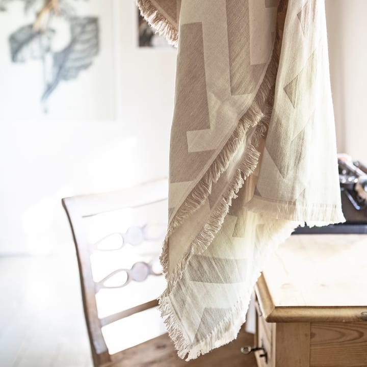 Florens bomullspledd, Greige (beige) Brita Sweden