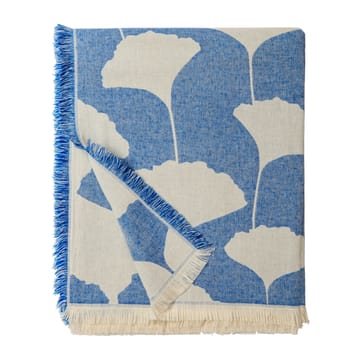 Ginko bomullspledd 130x170 cm - Blå-hvit (Indigo) - Brita Sweden