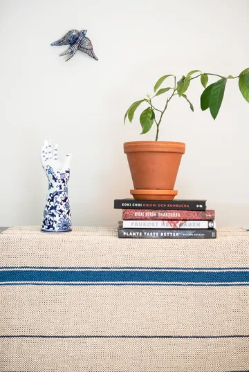 Trapeze matte indigo (kremhvit-blå) - 80 x 225 cm - Brita Sweden