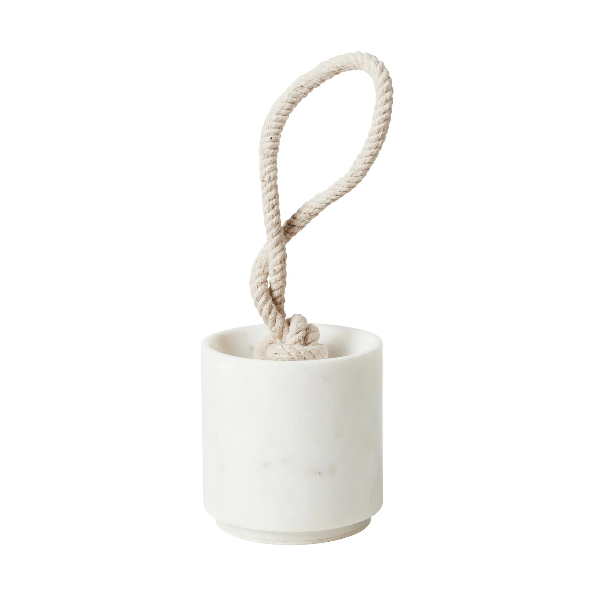 Abby dørstopper Ø10x10 cm, White marble Broste Copenhagen