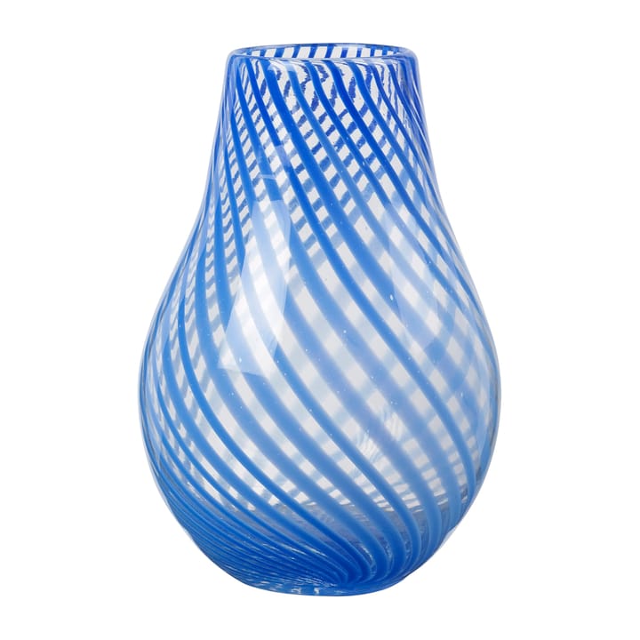 Ada Cross Stripe vase 22,5 cm - Intense blue - Broste Copenhagen