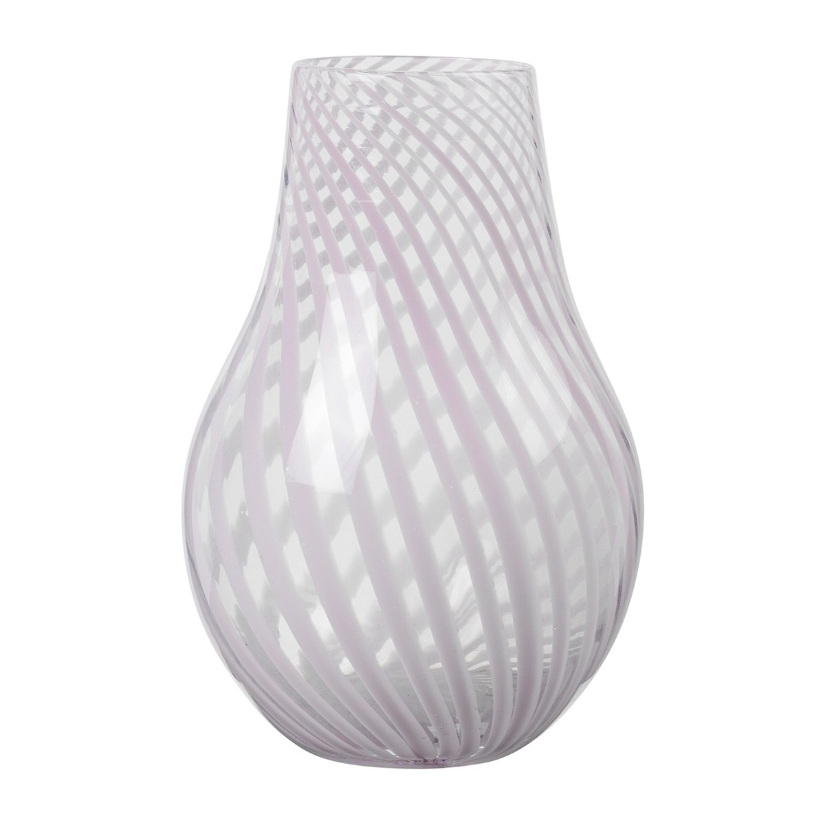 Bilde av Broste Copenhagen Ada Cross Stripe vase 225 cm Lavender grey