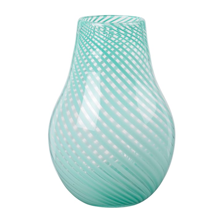 Ada Cross Stripe vase 22,5 cm - Light turquoise - Broste Copenhagen