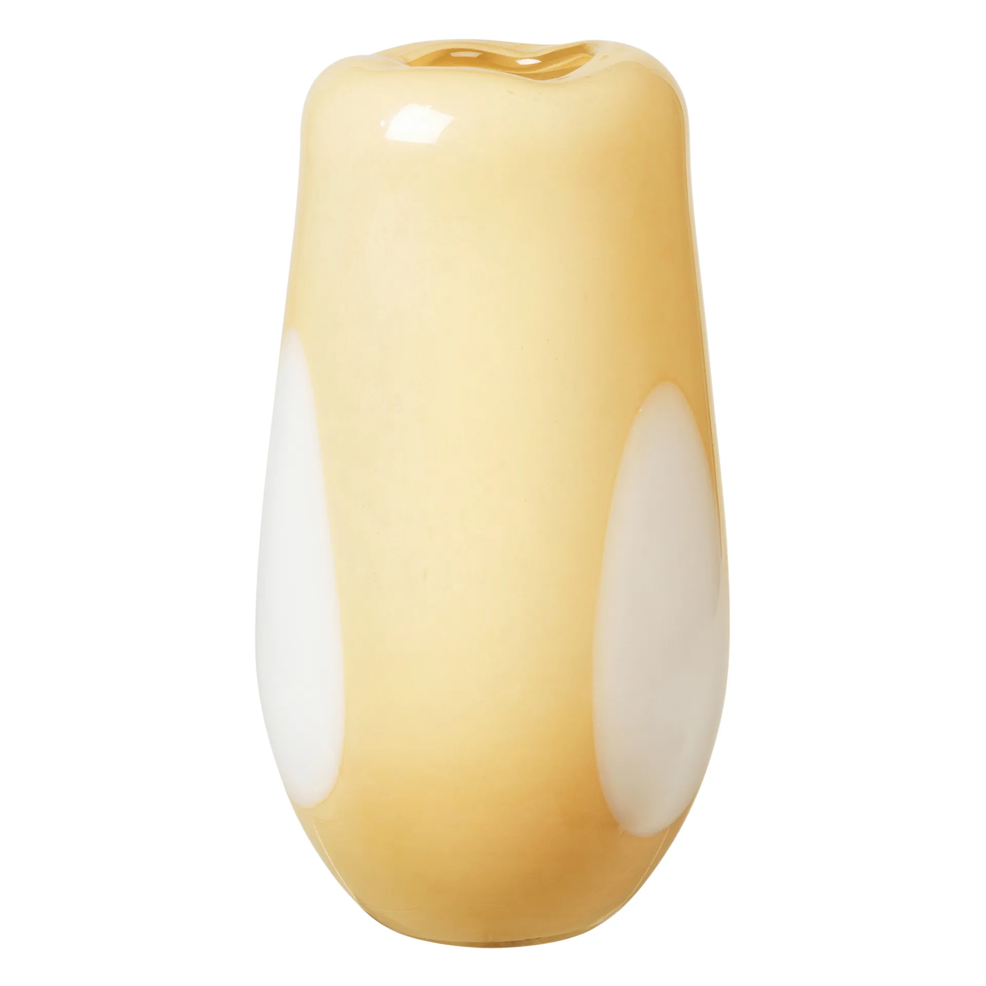Ada Dot glassvase 37 cm, Golden fleece yellow Broste Copenhagen