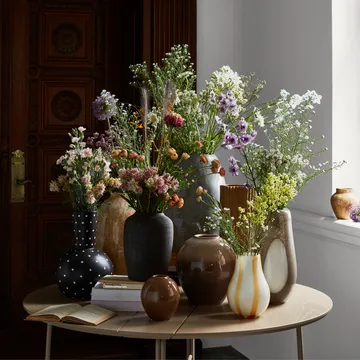 Ada Dot glassvase 37 cm - Simply taupe warm grey - Broste Copenhagen