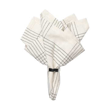 Alice stoffserviett 45x45 cm - Black-natural - Broste Copenhagen