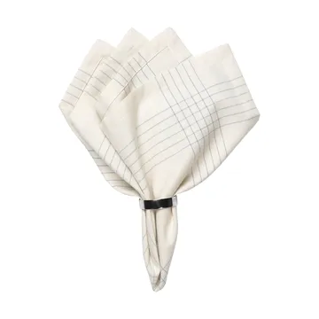 Alice stoffserviett 45x45 cm - Dusty blue-natural - Broste Copenhagen