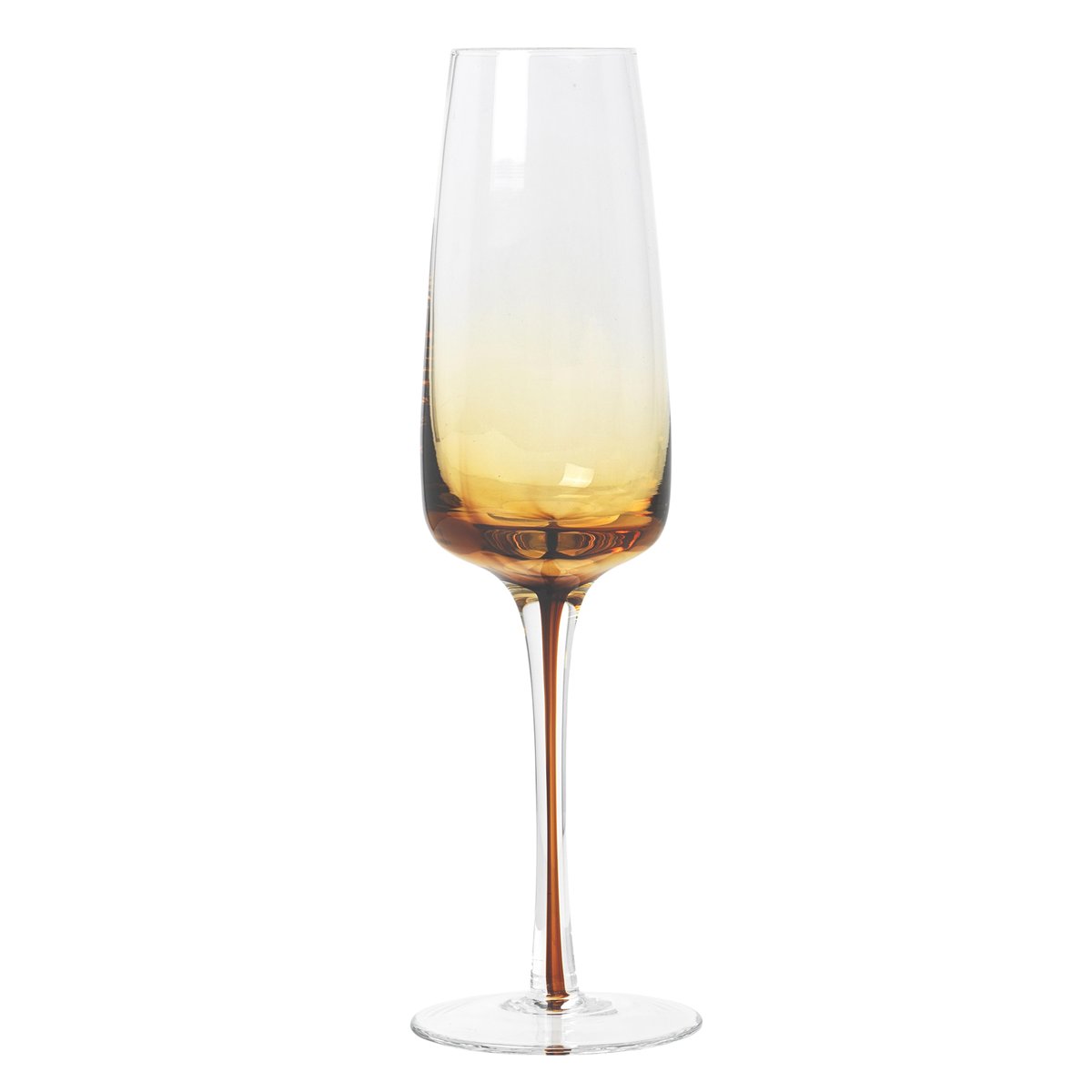'Amber' Munnblåst champagneglass