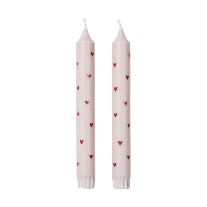 Amor kronlys 2-pk - Light pink-red - Broste Copenhagen