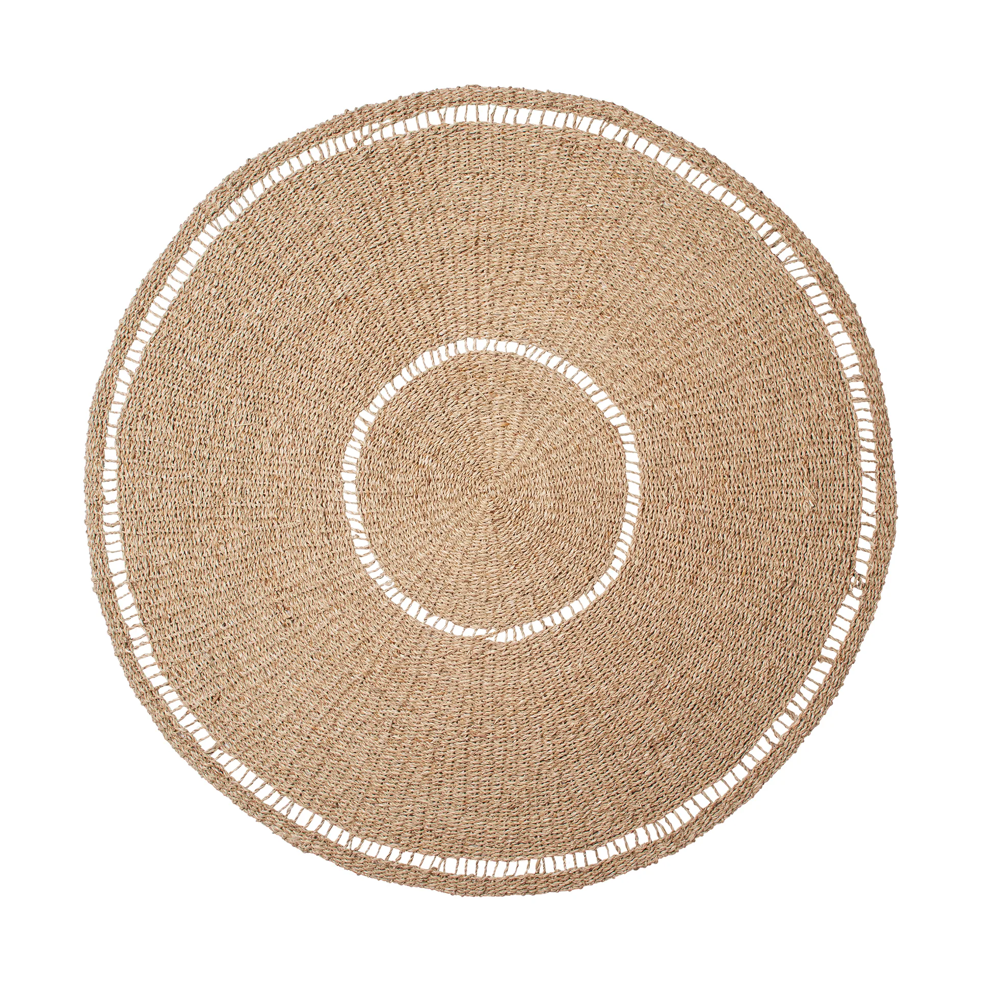 Anina teppe sjøgress Ø 120 cm, Natural Broste Copenhagen