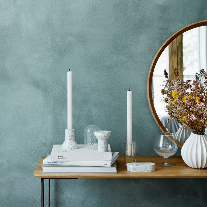 Anna lysestake marmor høy - Hvit-svart - Broste Copenhagen
