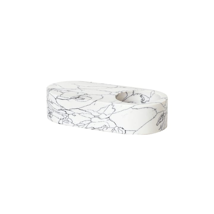 Anna telysestake marmor - Hvit-svart - Broste Copenhagen