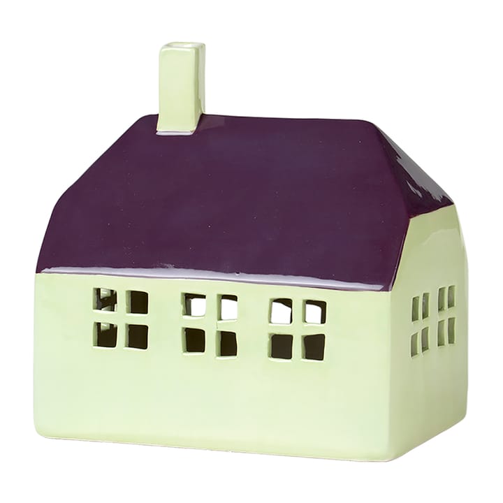 Bo dekorationshus 13,2x18 cm - Light green-blackberry purple - Broste Copenhagen