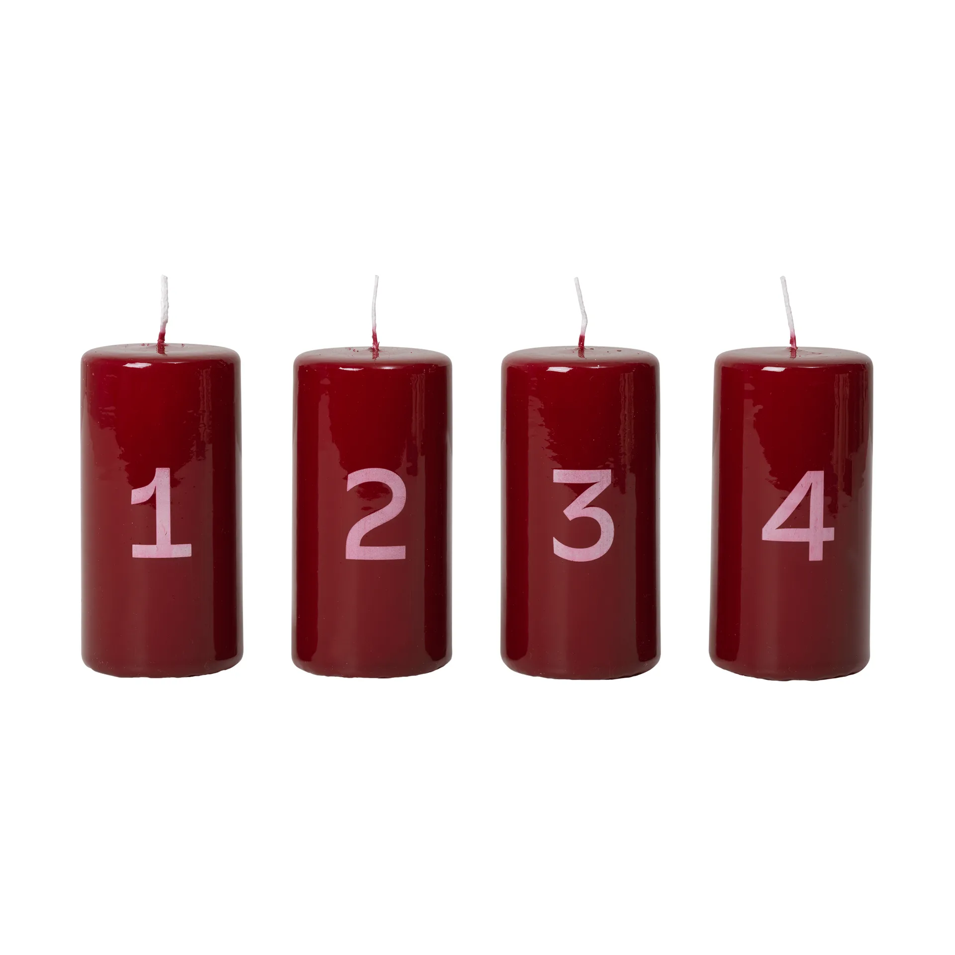Broste adventslys, Burgundy-White, 4 deler Broste Copenhagen