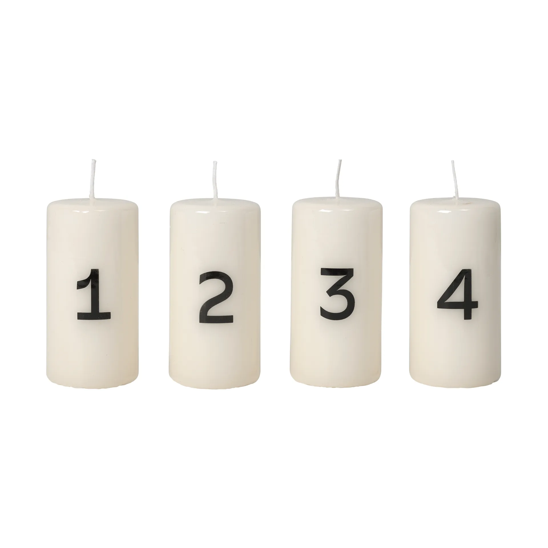 Broste adventslys, White-Black, 4 deler Broste Copenhagen