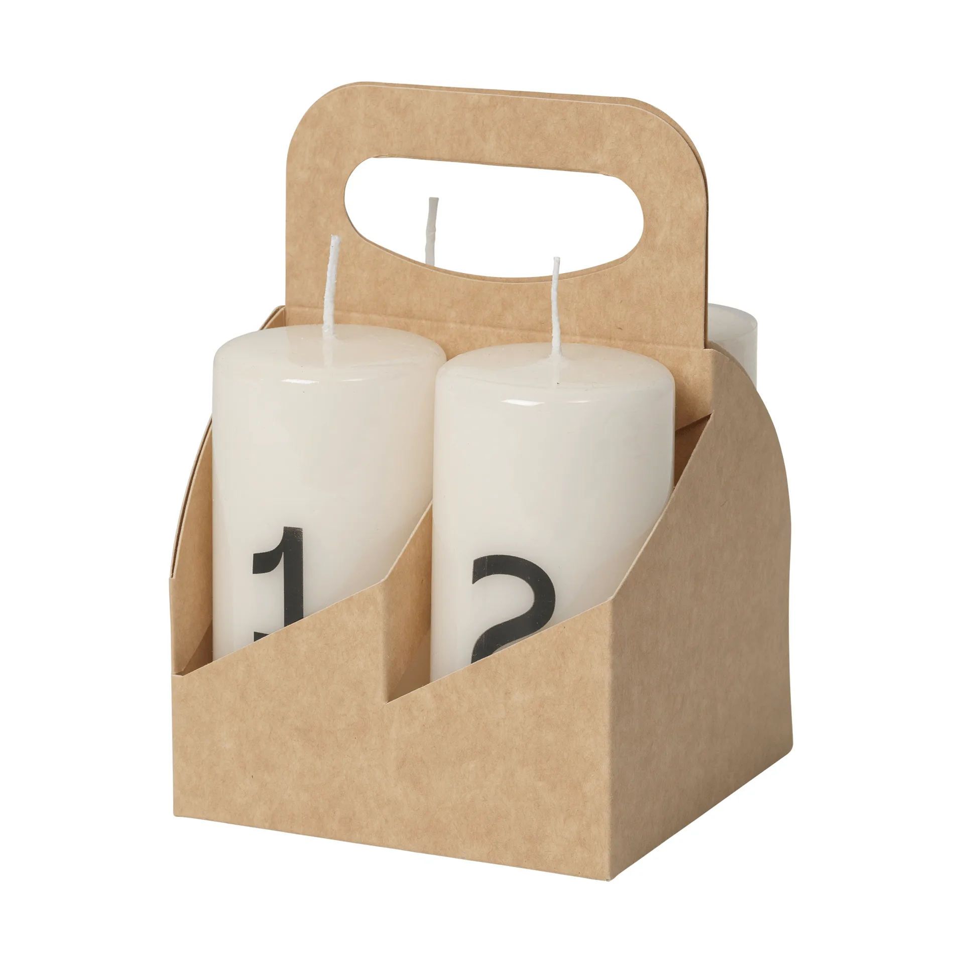 Broste adventslys, White-Black, 4 deler Broste Copenhagen