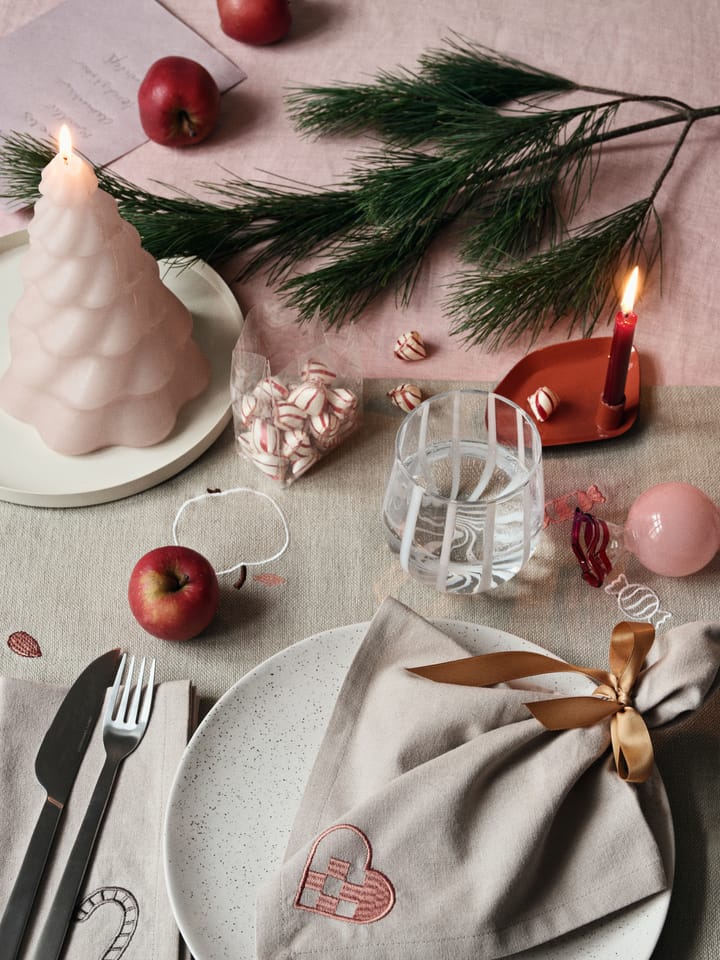 Candy juletrepynt glass 2 deler, Dusty pink Broste Copenhagen