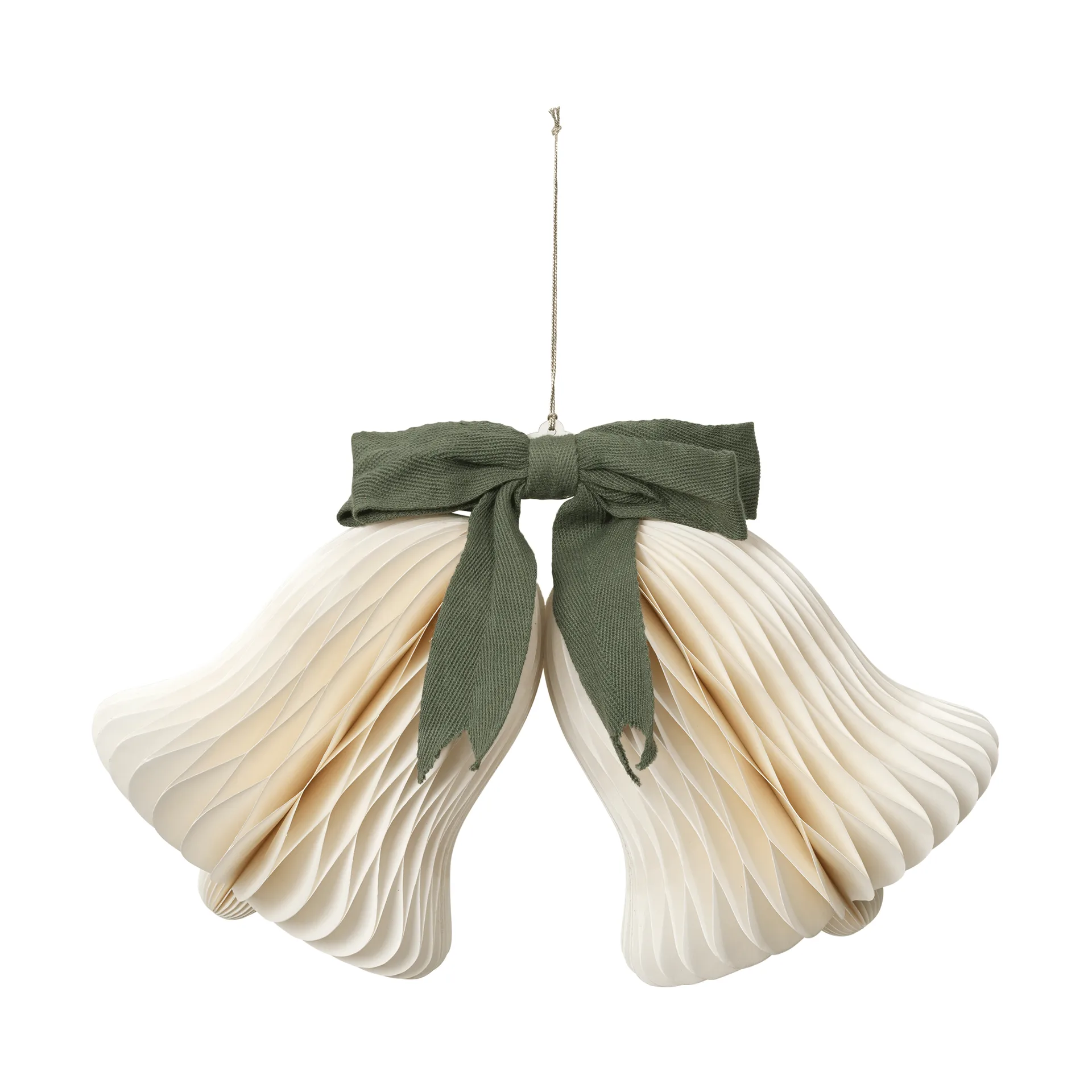 Chime bjelle juleoppheng, Off White-Grape Leaf Green Broste Copenhagen