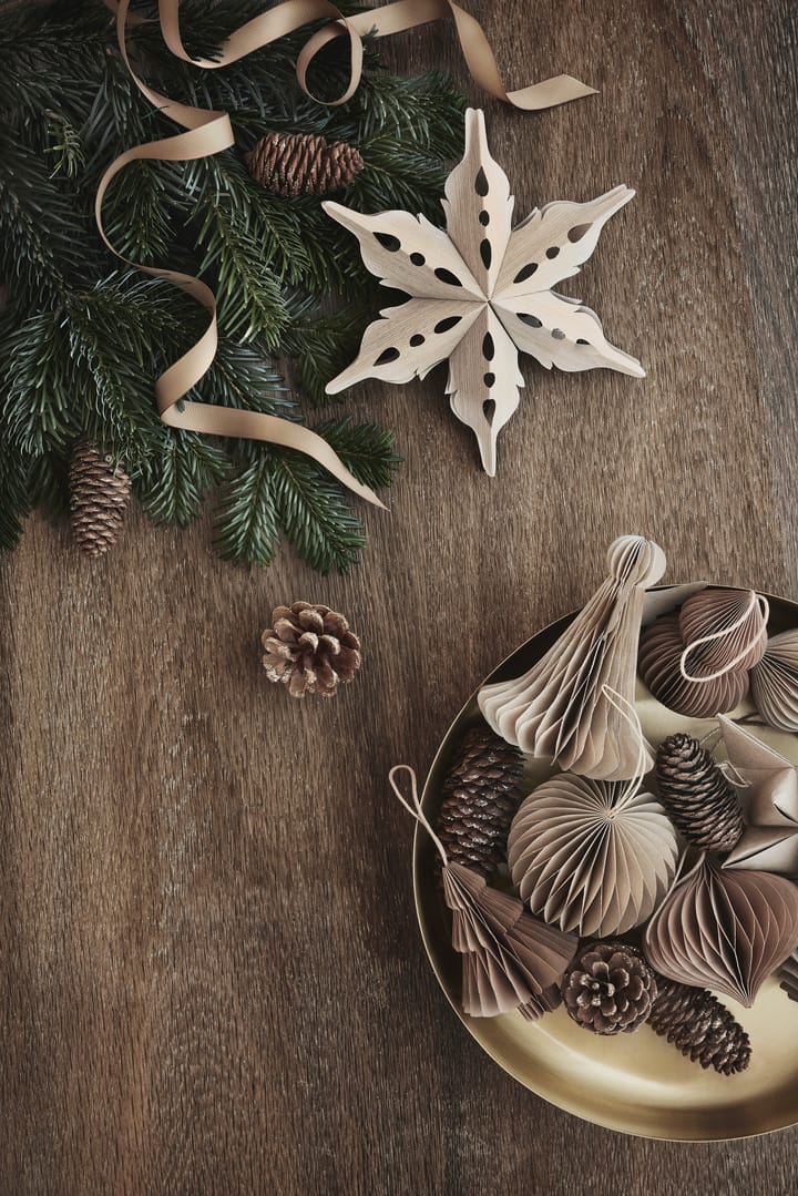 Christmas mix julekule-juldekorasjon 2 deler Natural brown - undefined - Broste Copenhagen