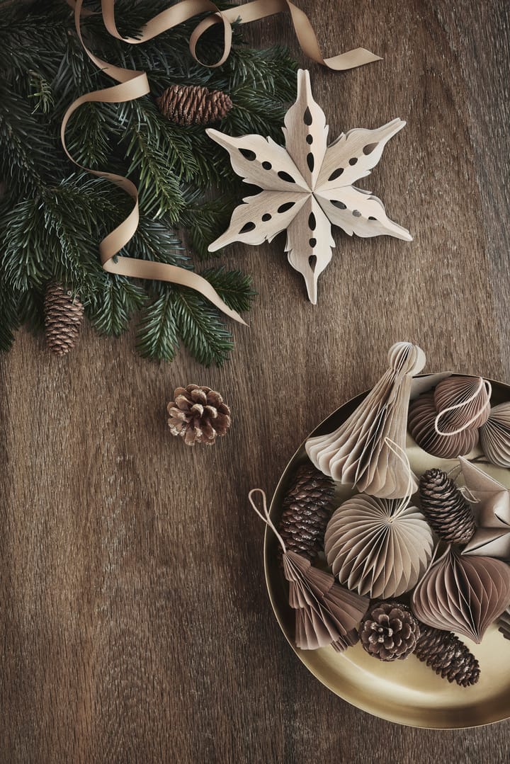 Christmas mix julekule-juldekorasjon 2 stk. - Natural brown - Broste Copenhagen