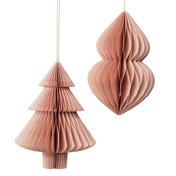 Christmas mix juletre-juldekorasjon 2-stk. - Dusty pink - Broste Copenhagen