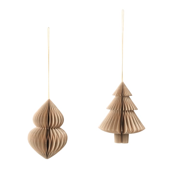 Christmas mix juletre-juldekorasjon 2 stk. - Natural brown - Broste Copenhagen