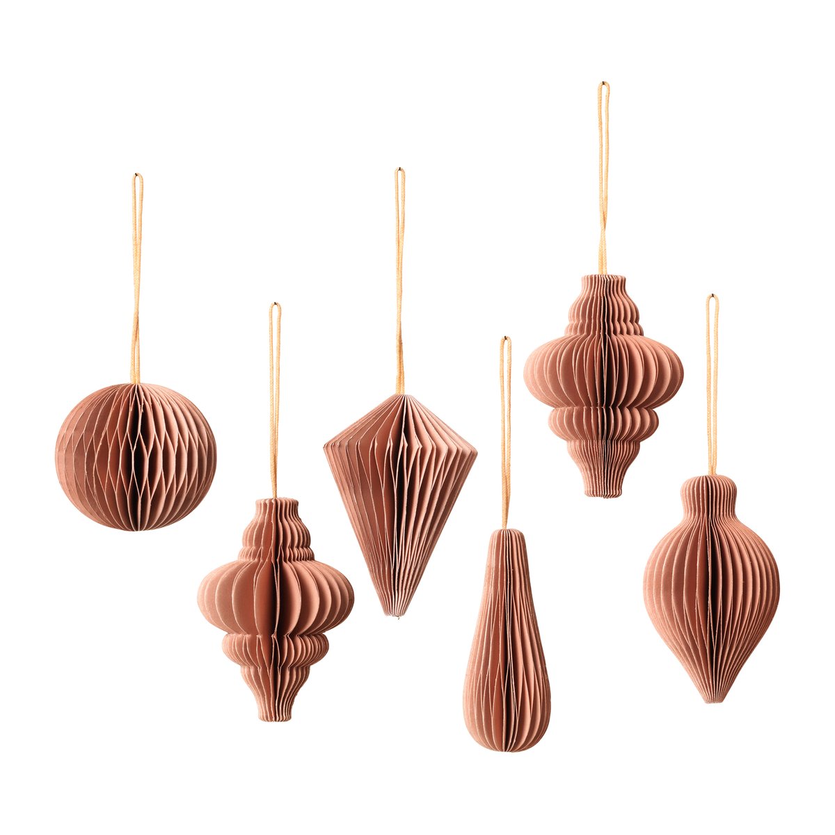 Broste Copenhagen Christmas mix juletrepynt 6-pakning Dusty pink