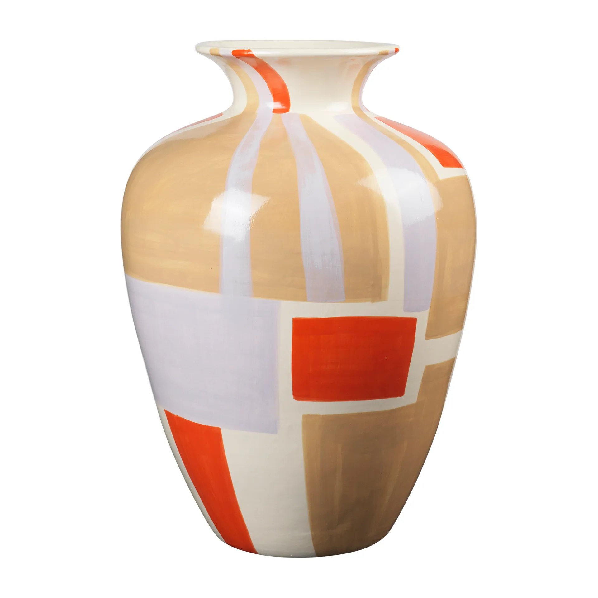 Dana vase 50 cm, Off-white-orange-purple-grey Broste Copenhagen