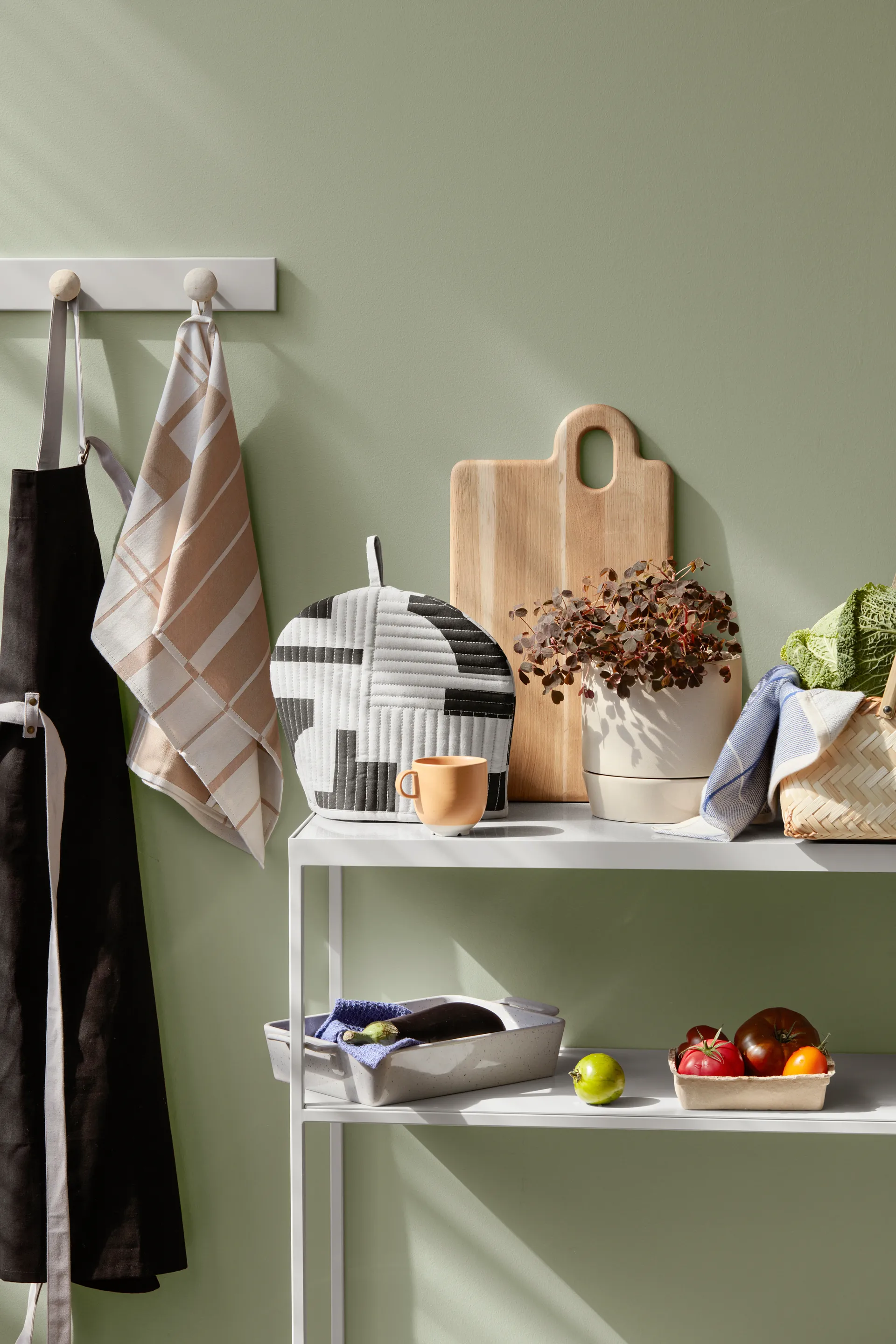 Denise krukke med fat Ø 14 cm, Dove grey Broste Copenhagen