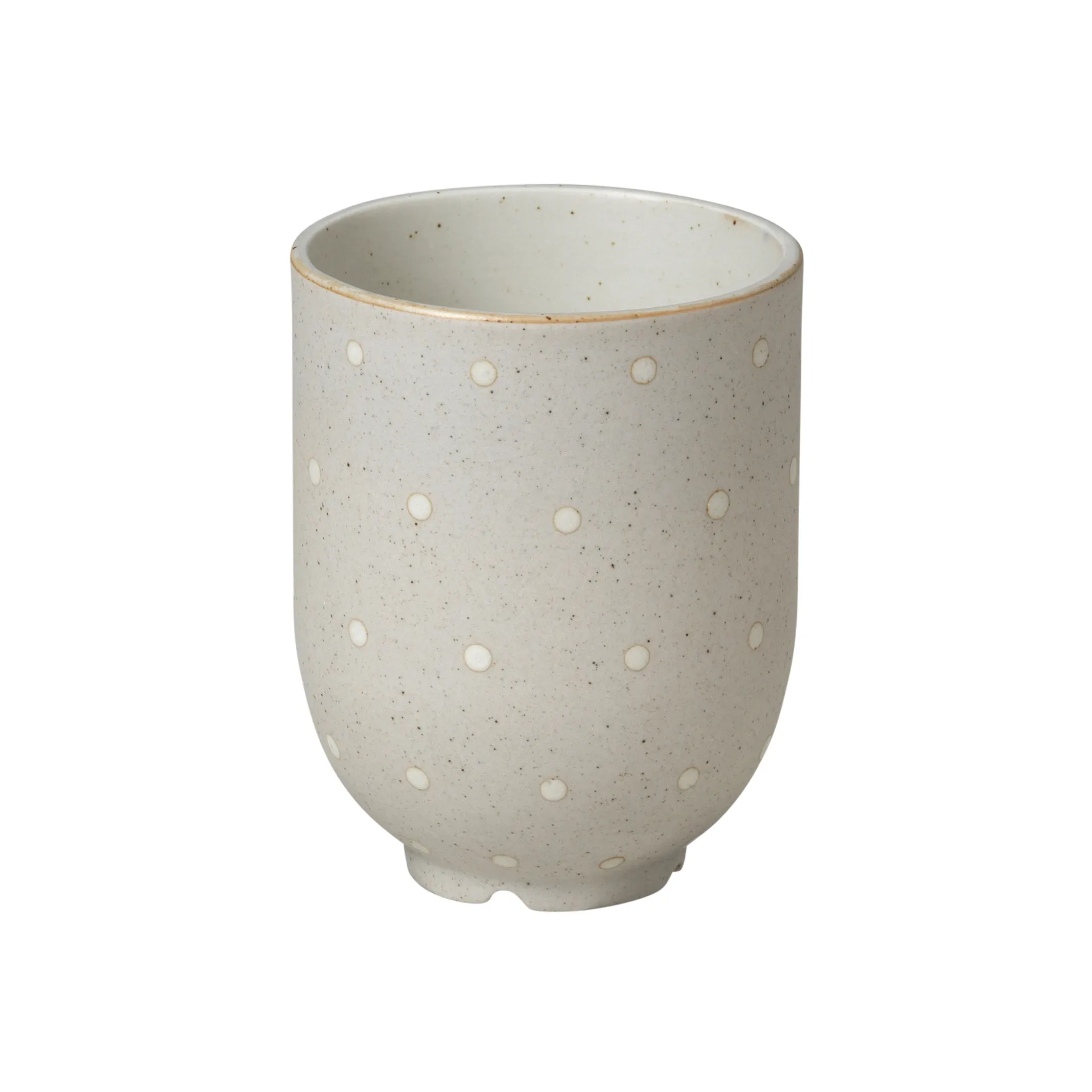 Eli kopp 20 cl, Matte soft light grey dots Broste Copenhagen