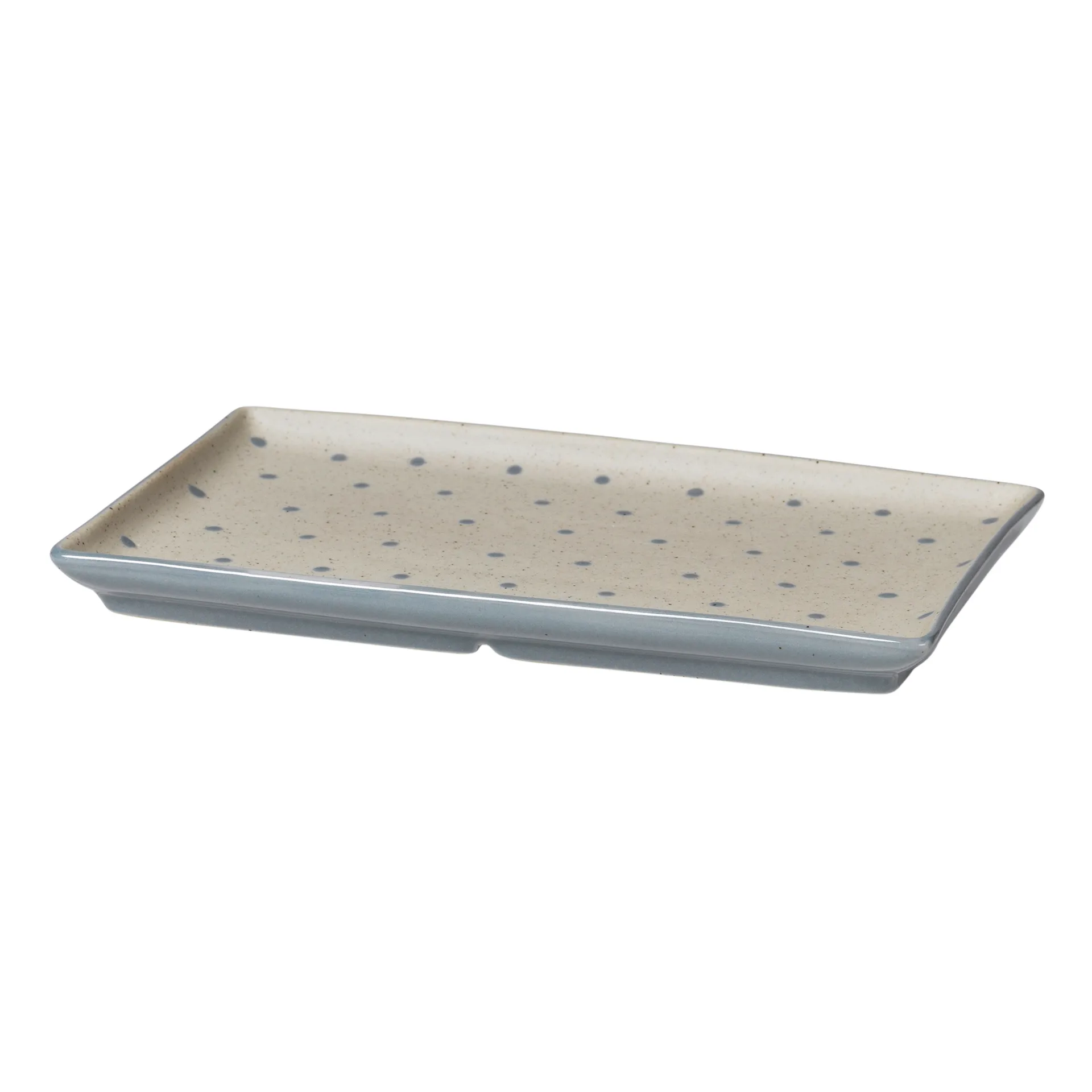 Eli tallerken 17,6x20 cm, Soft blue dots Broste Copenhagen
