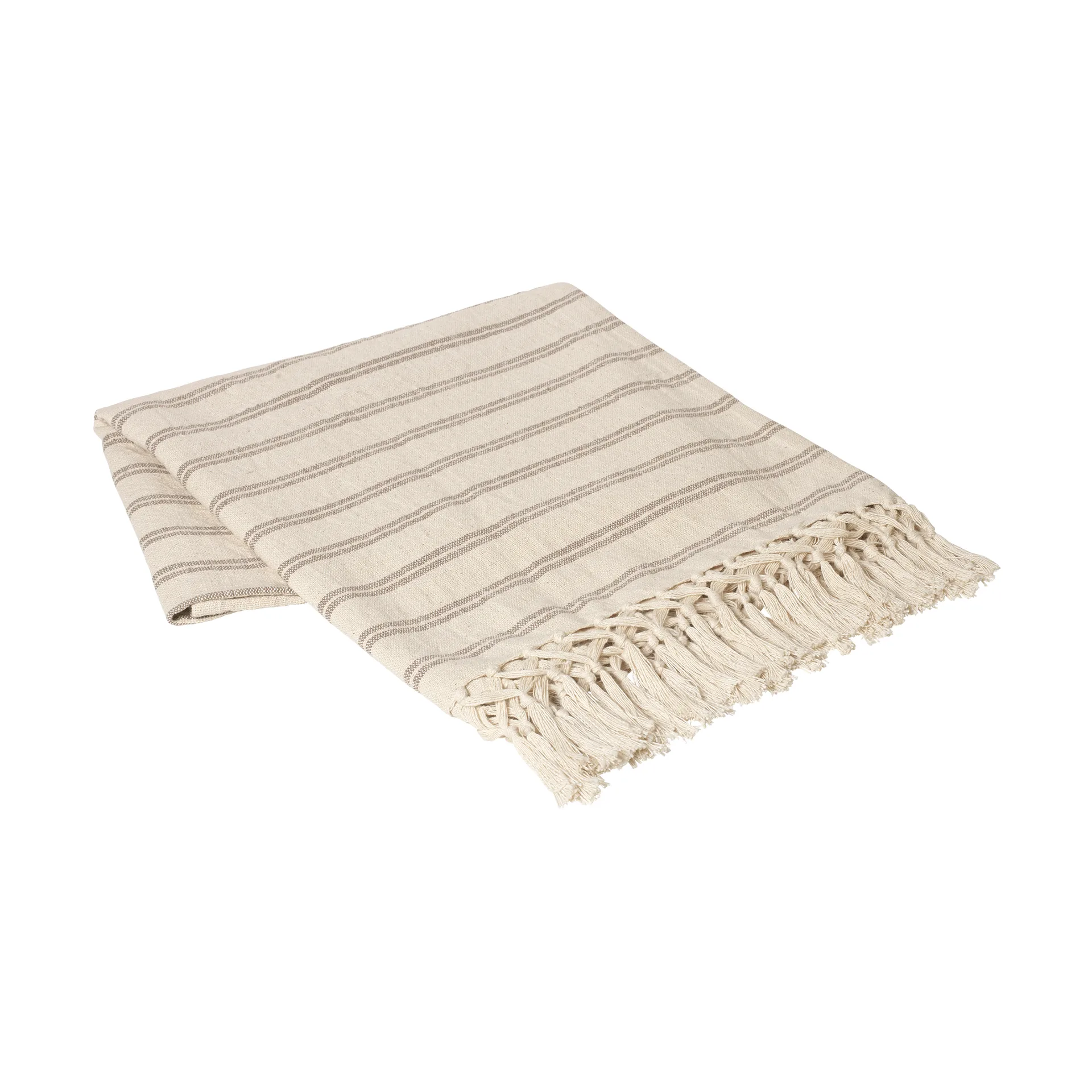 Elly pledd 130x160 cm, Fungi grey-natural Broste Copenhagen