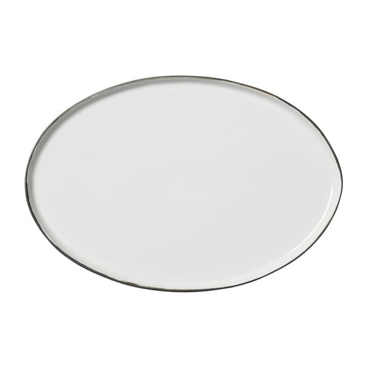 Esrum fat oval 26,5 x 39 cm - Ivory-grey - Broste Copenhagen