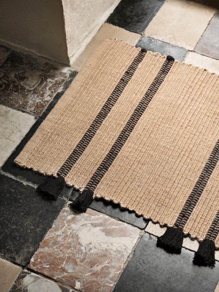 Ezra dørmatta 50x70 cm, Natural-black Broste Copenhagen