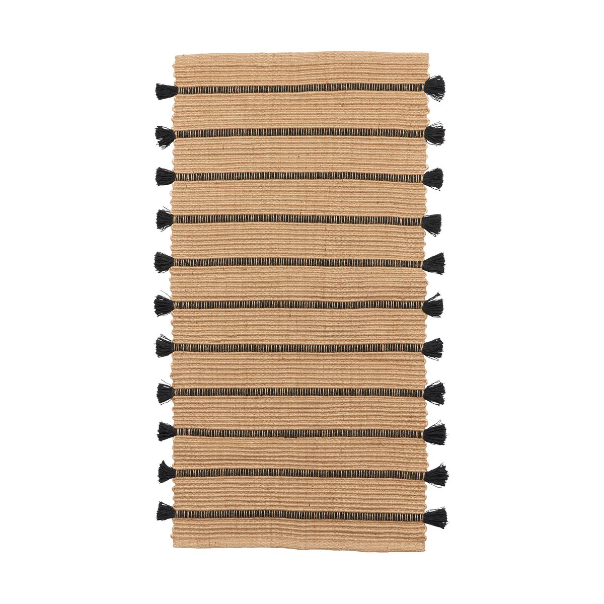 Bilde av Broste Copenhagen Ezra teppe 70x140 cm Natural-black