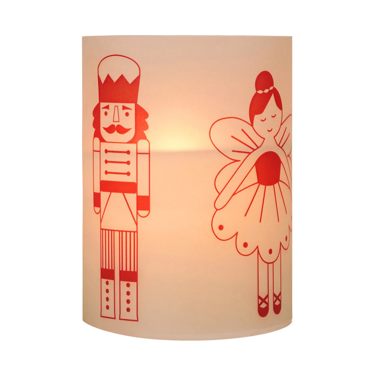 Fairy Tale lys 12 cm, Hvit-rød Broste Copenhagen