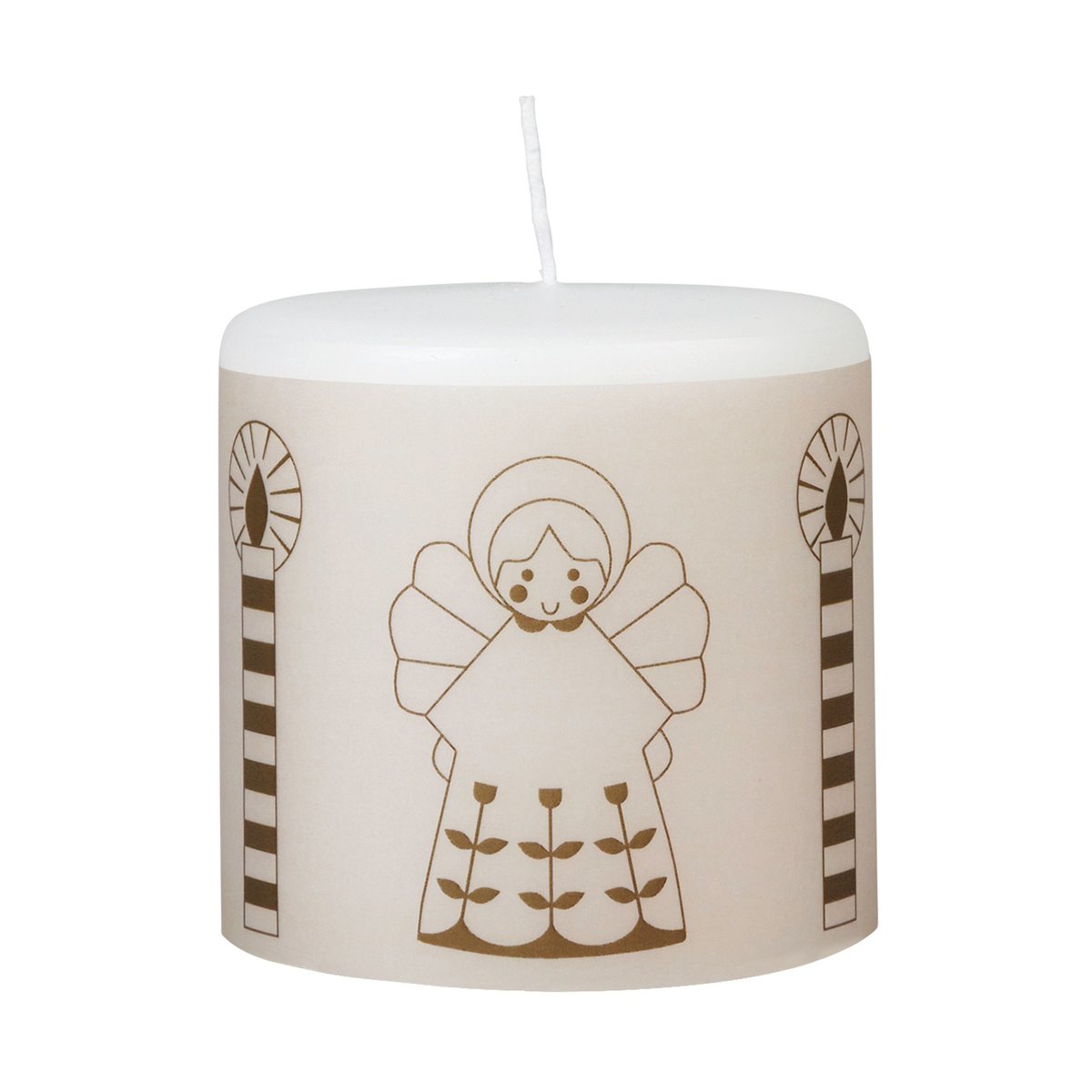 Broste Copenhagen Fairy Tale lys 8 cm Hvit-grønn