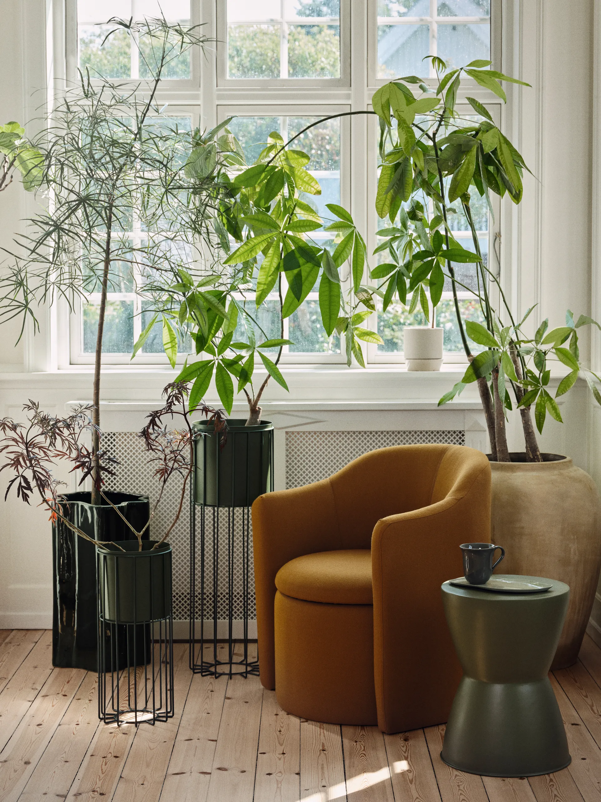 Fenja krukke med stativ 2 deler , Green Broste Copenhagen