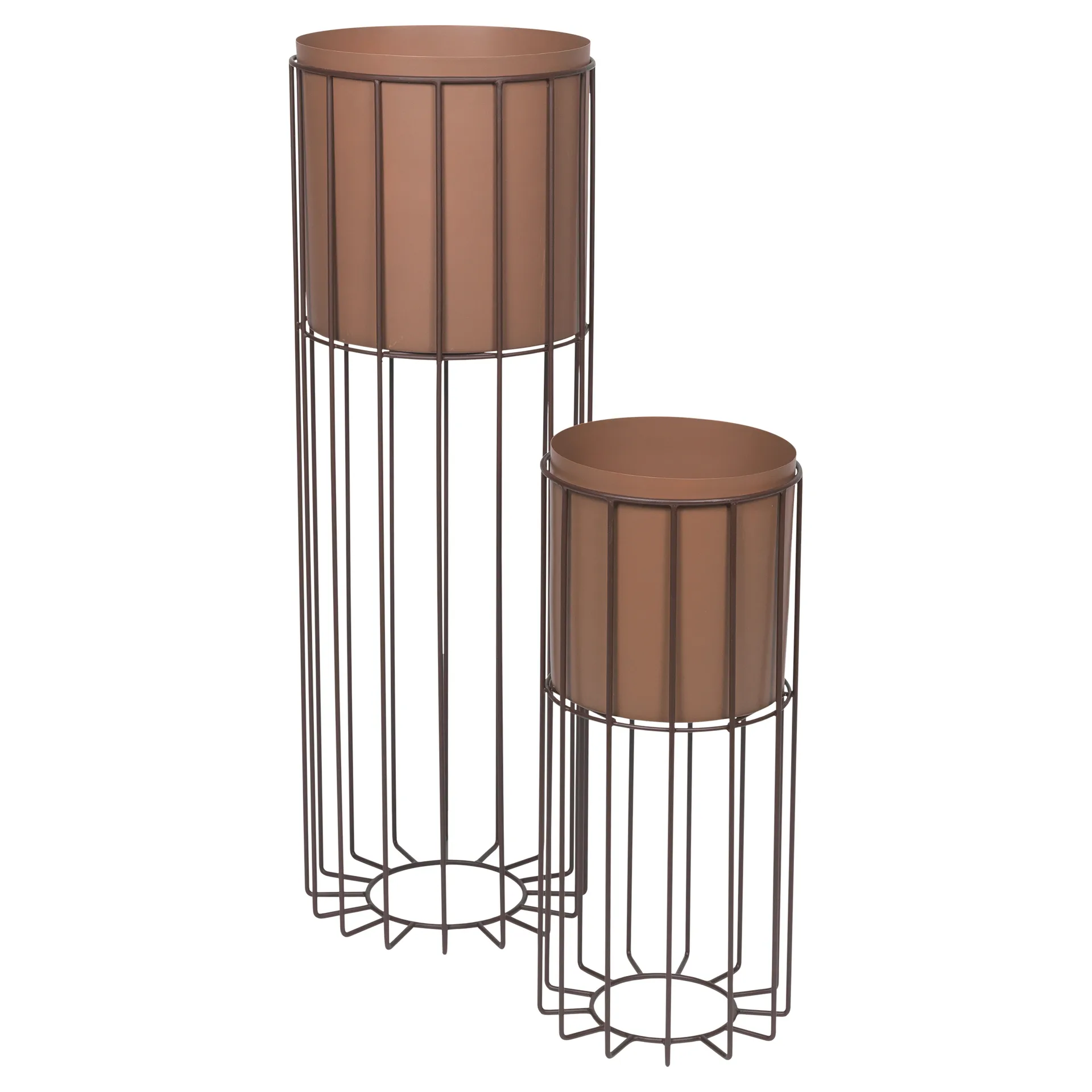 Fenja krukke med stativ 2 deler , Rustic brown Broste Copenhagen