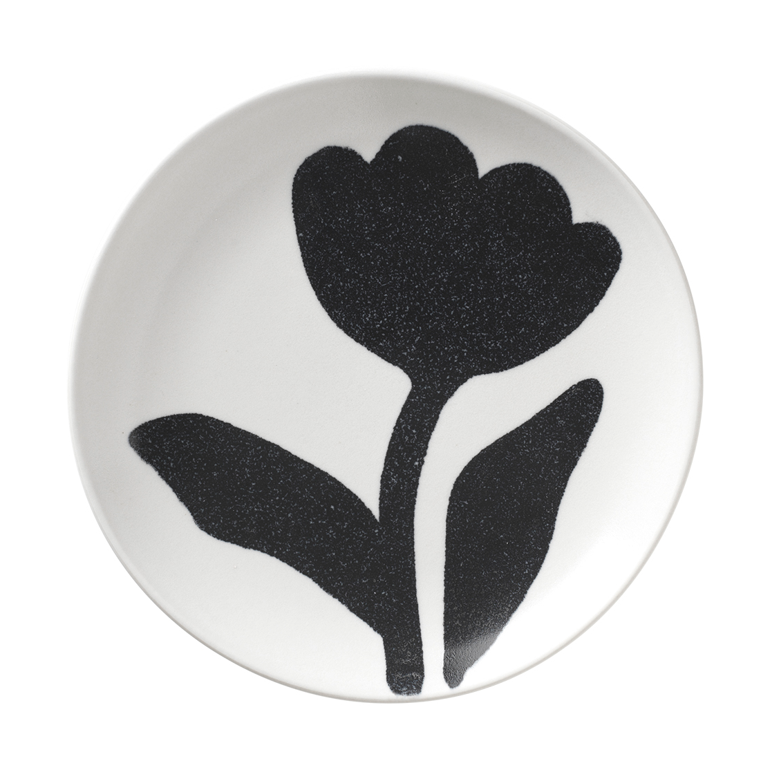 Broste Copenhagen Flora tallerken Ø15 cm Black-off white