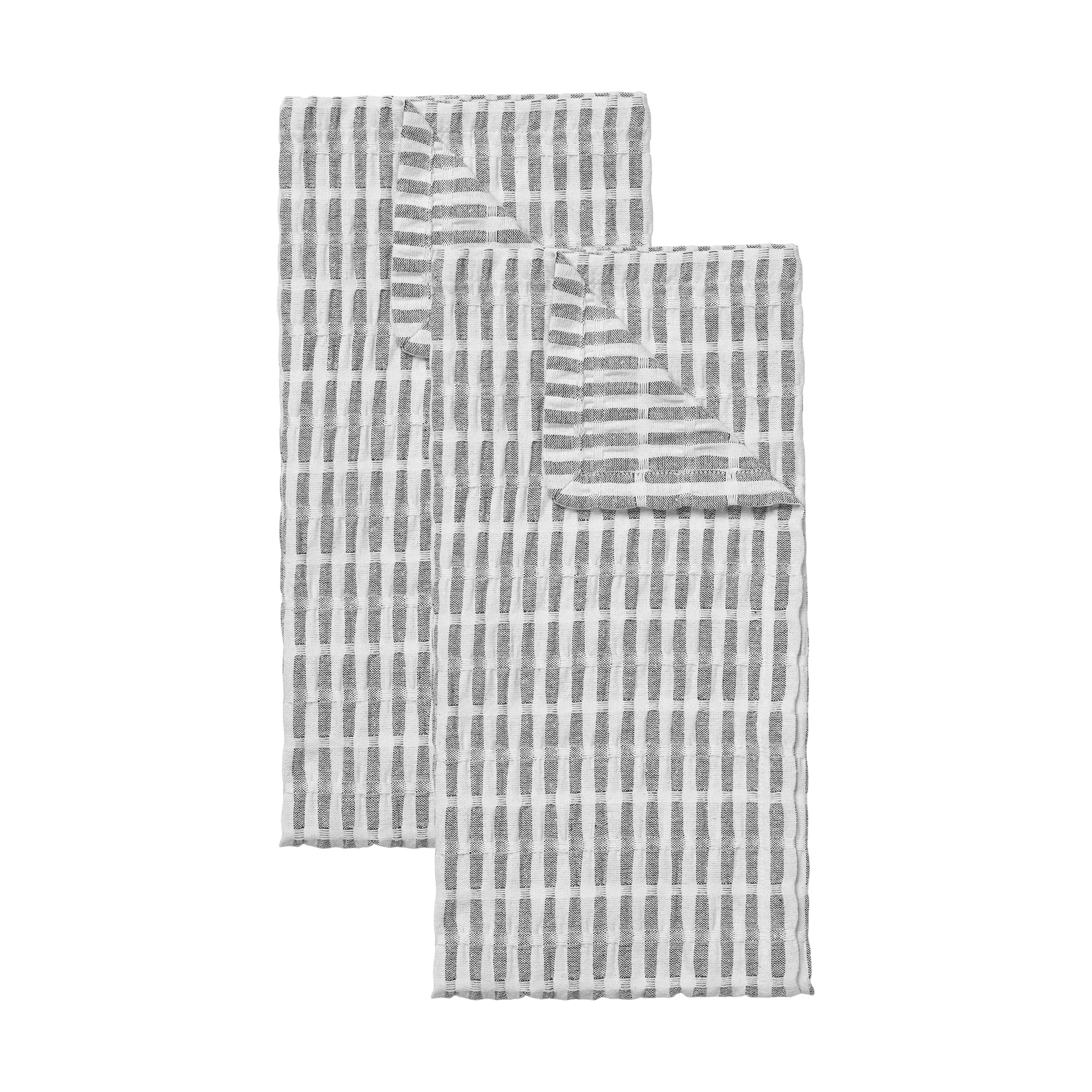 Folke kjøkkenhåndkle 50x70 cm 2-pakn., Black-natural Broste Copenhagen